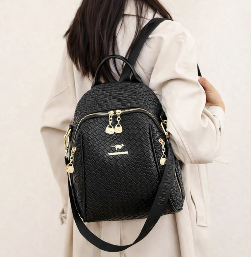 High Quality Cluster Crank Leather Backpack + Handbag - BackPack for Women/Girls