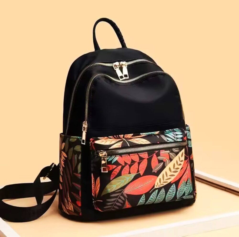 Backpack women 2025 new trendy Japanese and Korean Oxford cloth backpack printed fashionable versatile bag light travel