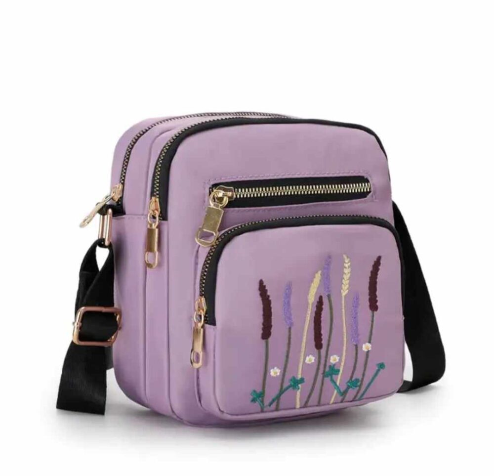 stylish cross body top handle embroidery multiple pockets  bag for girls - Image 7