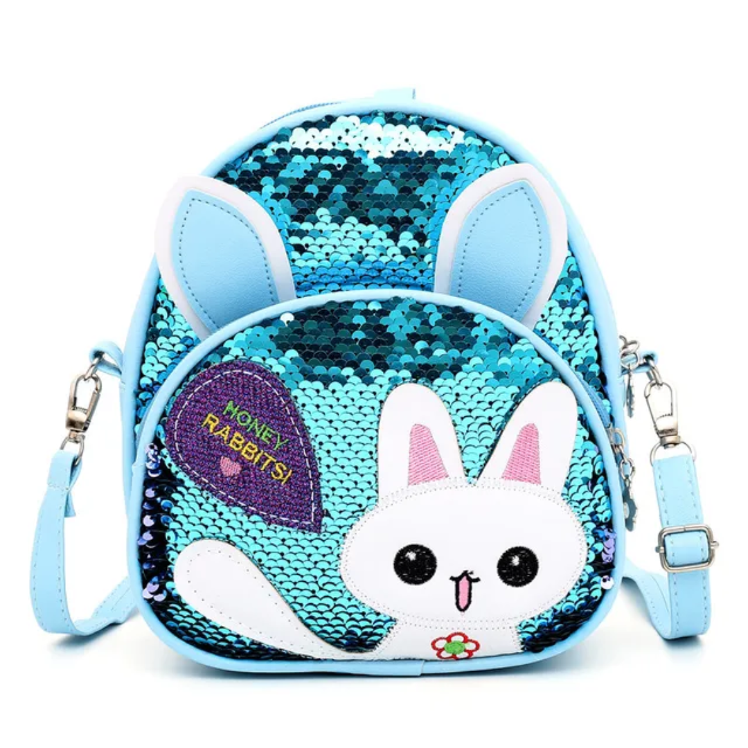 Sparkling Bunny Sequin Kids Backpack β Cute Mini Shoulder Bag for Girls - Image 7