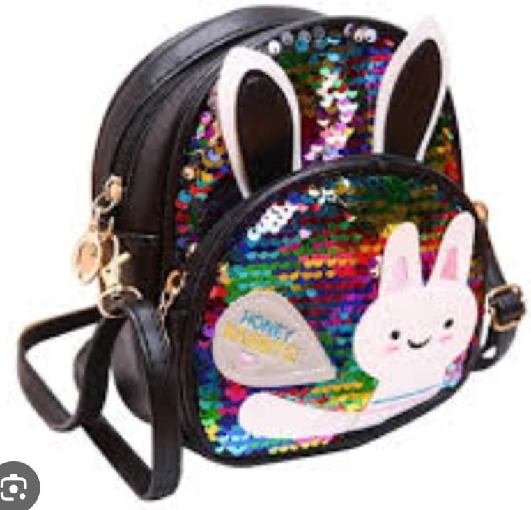 Sparkling Bunny Sequin Kids Backpack β Cute Mini Shoulder Bag for Girls - Image 5