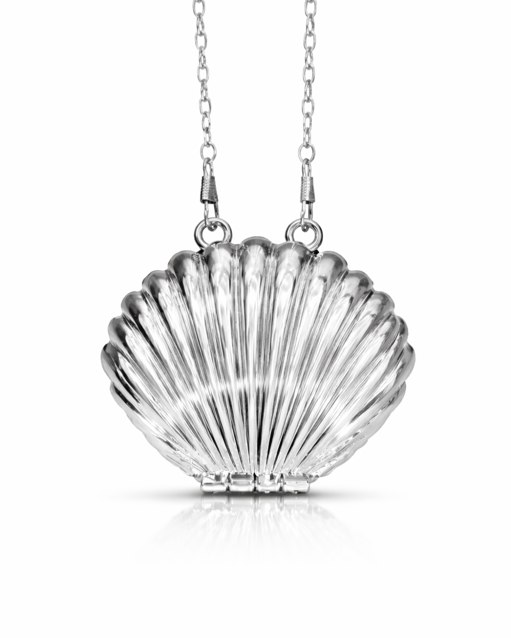 Luxury Shell Clutch Bag – Elegant Metal Mini Evening Purse with Chain Strap