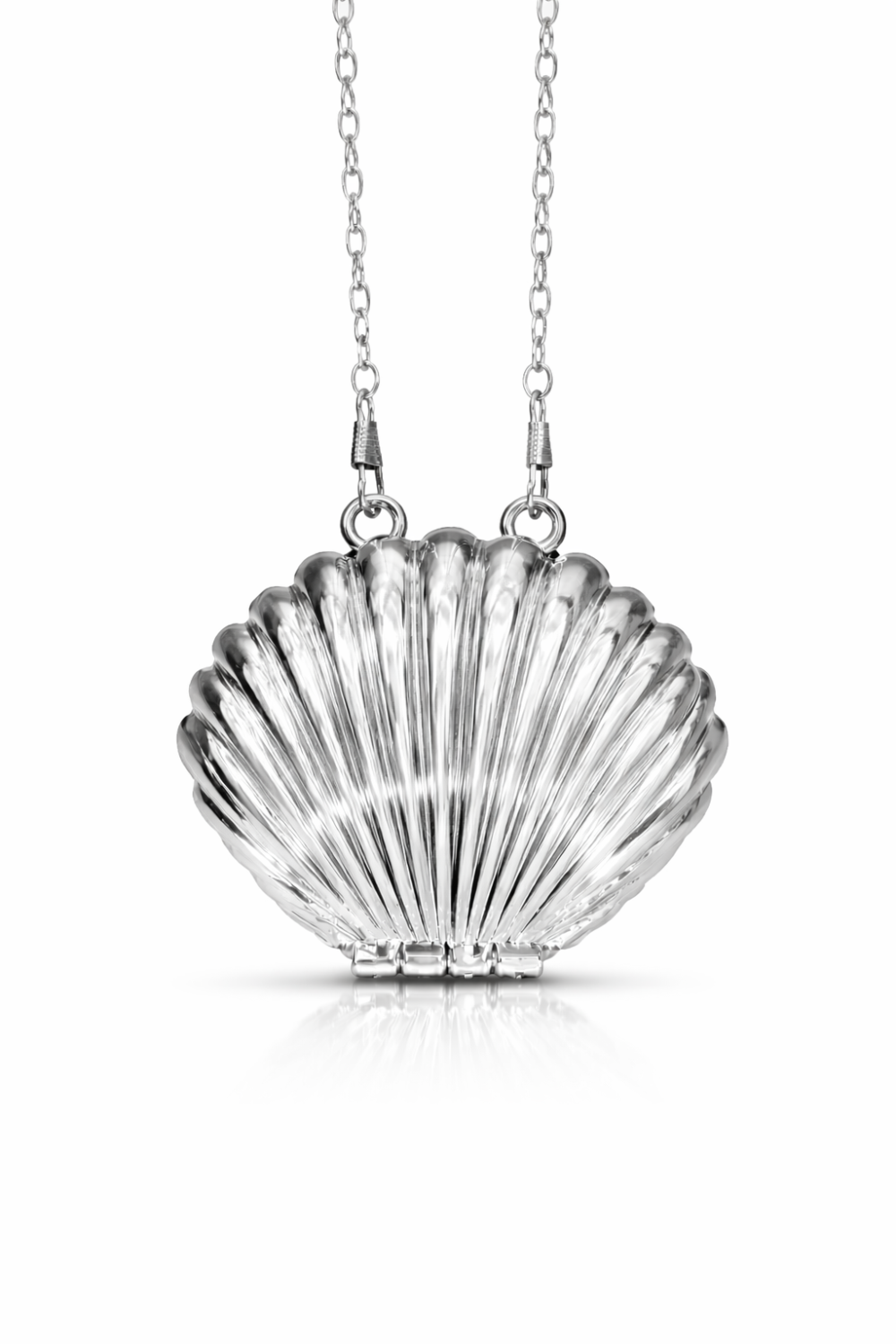 Luxury Shell Clutch Bag – Elegant Metal Mini Evening Purse with Chain Strap