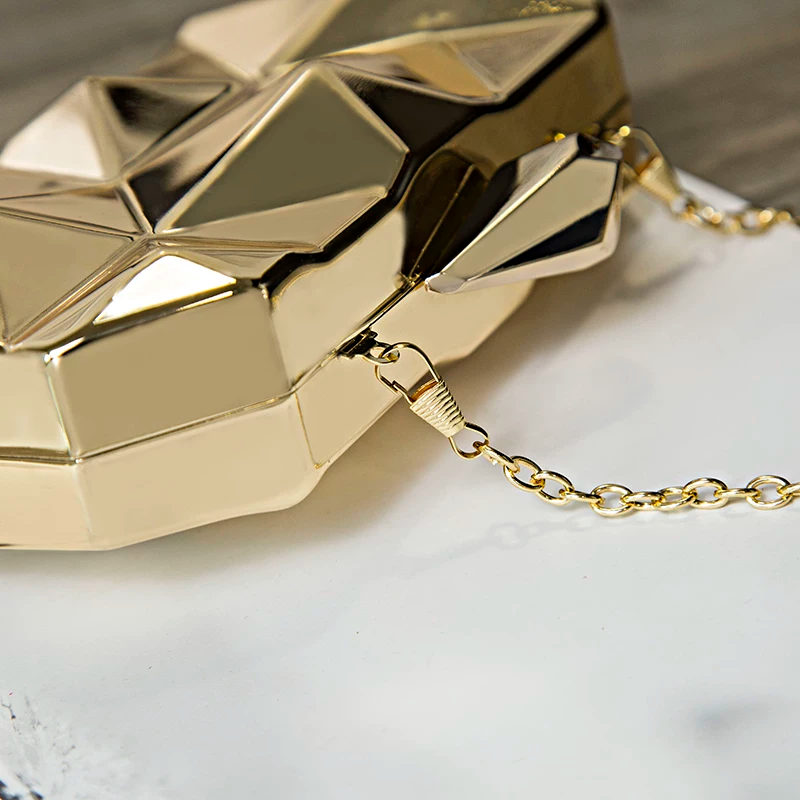 luxury acrylic metal glossy clutch bag for girls - Image 3